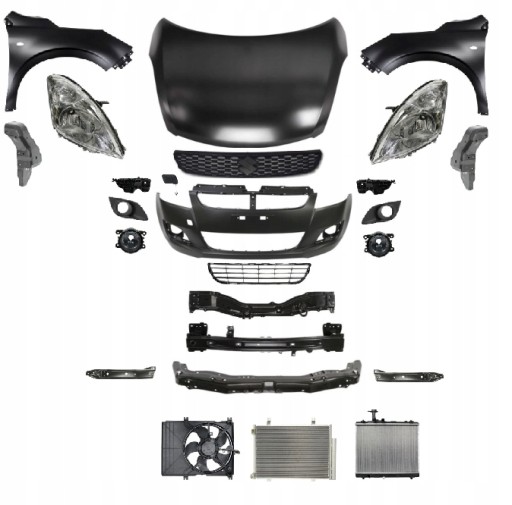 SZSWF1013KPLPRZ - SUZUKI SWIFT IV 4 2010-2013 КОМПЛЕКТ ПЕРЕДНЬОГО КАПОТУ