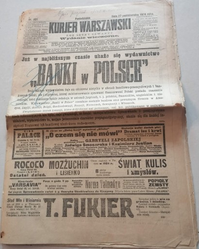 Kurjer Warszawski 1924 301 nr październik