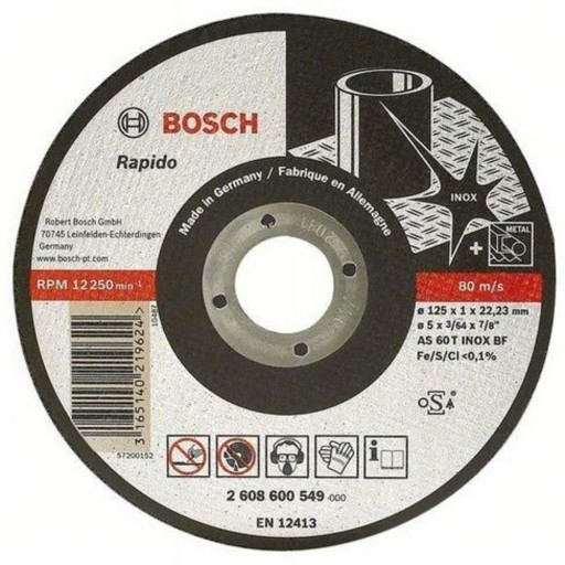 ДИСКИ РЕЖНЫЕ ПО МЕТАЛЛУ BOSCH 25 ШТ. 2 608 600 549