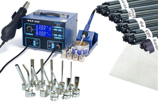 WEP 992D Сварочный аппарат для пластика + 17 пластиковых сопел