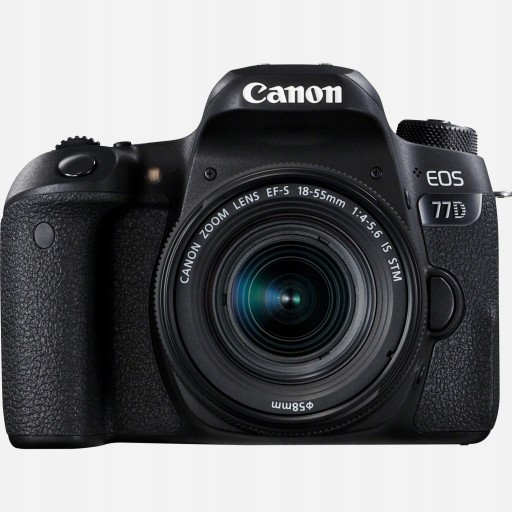 Lustrzanka Canon EOS 77D czarny + Obiektyw 18-55 IS