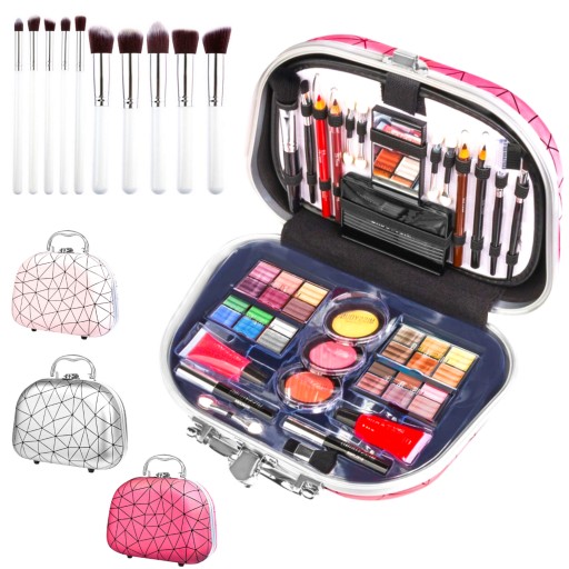 НАБІР КОСМЕТИЧНИХ ЗАСОБІВ ДЛЯ МАКІЯЖУ + ПЕНЗЛИКИ В ПОДАРУНОК
