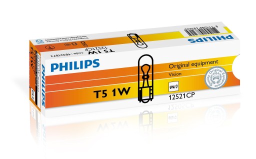 PHILIPS ZAROWKA WB T5 12V 1W W2X4,6D 12521CP