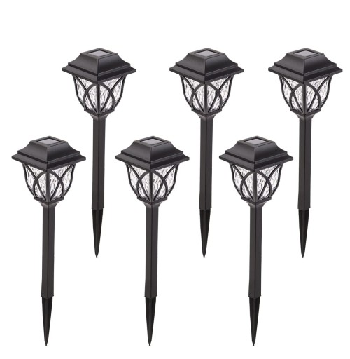 6X Lampa Solarna Led Latarnia Ogrodowa Wbijana Słupek Latarenka