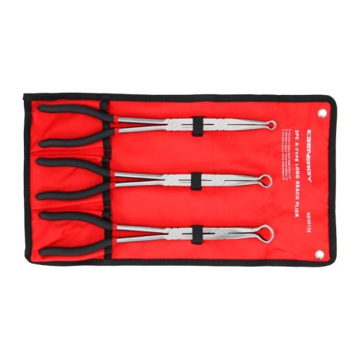 НАБІР З 3 УНІВЕРСАЛЬНИХ ДОВГИХ ПРЯМИХ ЩИПЦІВ