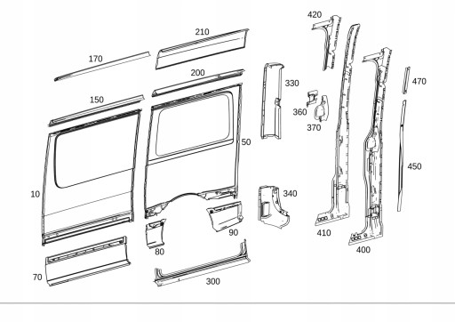 A9076373300 A9076376000 - КРИЛО ЗАДНЕ ПРАВЕ ЛІВЕ MERCEDES SPRINTER W907
