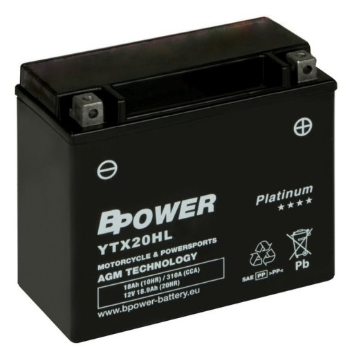 Акумулятор BPOWER AGM YTX20HL READY 18AH 310A