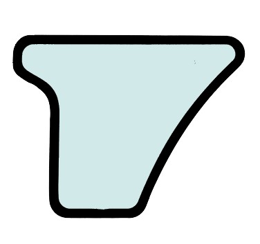 СКЛО НИЖНЬОЇ ДВЕРІ DOOSAN DX55W 7005051