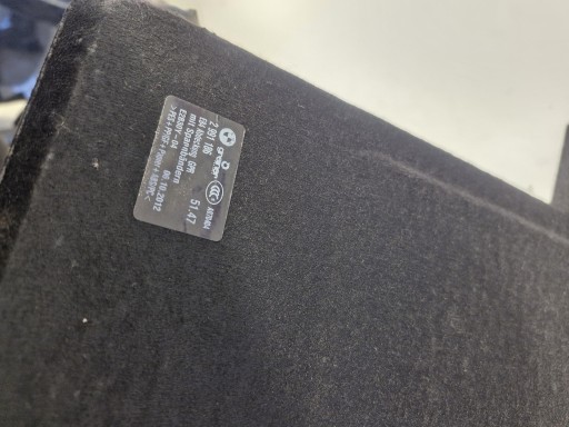2991186 BMW X1 E84 mats of the floor boot rear part rear