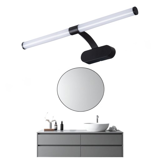 Lampa łazienkowa Led IP44 LL Bire 8W-B czarna kinkiet nad lustro 60cm