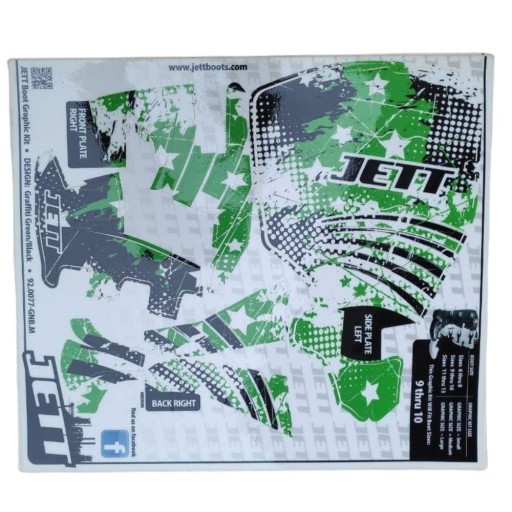 НАКЛЕЙКИ ДЛЯ МОТОЦИКЛЕТНЫХ БОТИНОК ЗЕЛЕНОГО ЦВЕТА (43-44)