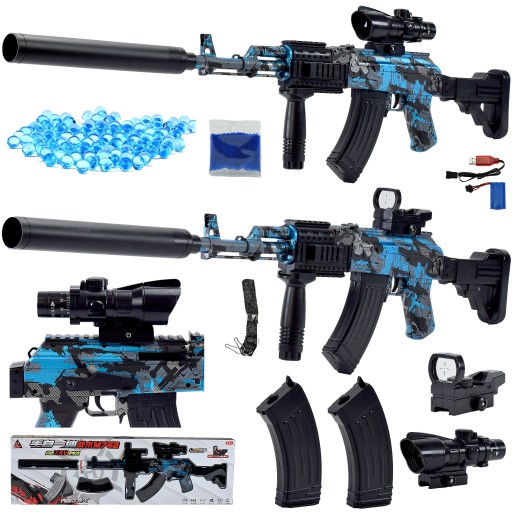 Гвинтівка Shoploki RIFLE AUTOMATIC GEL 88CM M762 BLUE