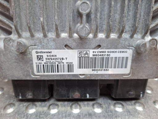 control unit of the engine 9653451880 5WS40572B-T 9663483180 PEUGEOT CITROEN 1.4 HDI