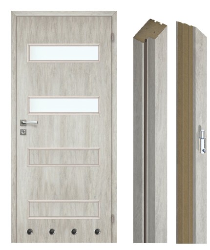 Sivé kúpeľňové dvere so zárubňou 60,70,80 cm SKLADOM