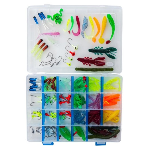 MEGA FISHER SET 145 BAITS TWISTERS rippers