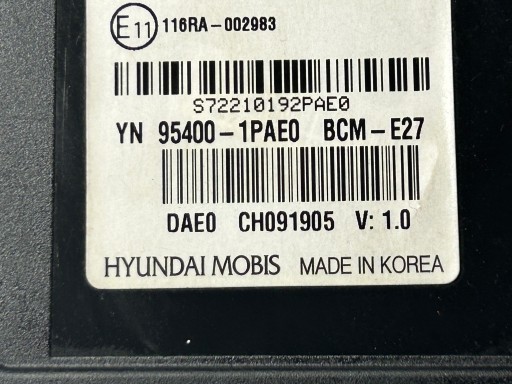 KIA VENGA modulo Centralina BCM 95400-1PAE0