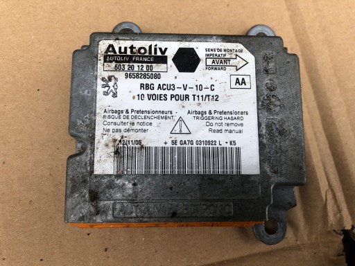 9658285080 - ДАТЧИК МОДУЛЬ ПОДУШКИ БЕЗОПАСНОСТИ PEUGEOT 206 SW 1.4 2003-2009