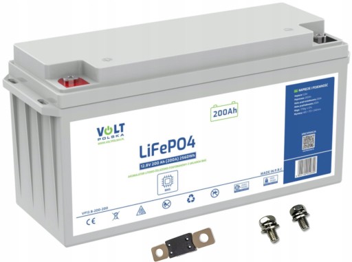 Литиевая батарея lifepo4 12,8 в 12 в 200 ач (200 а) bms 18,5 кг bms volt польша