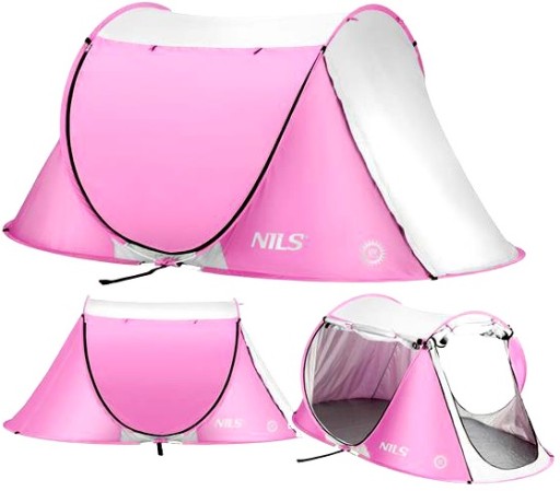 Намет пляжний Nils Camp NC3043 рожевий 120 см х 2,2 м х 95 см