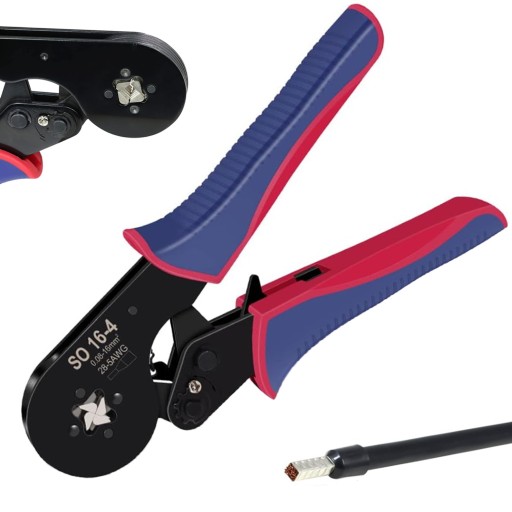 Обжимной станок для кабельных наконечников и соединителей проводов 0,08 мм2 - 16 мм2