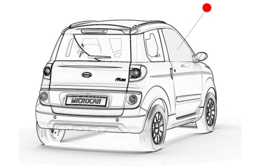 1405746 - Стекло правой двери MICROCAR MgO III M. GO 3 Оригинал