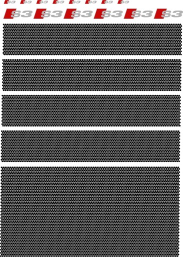 Набор наклеек audi S3 молдинги тюнинг шестиугольники