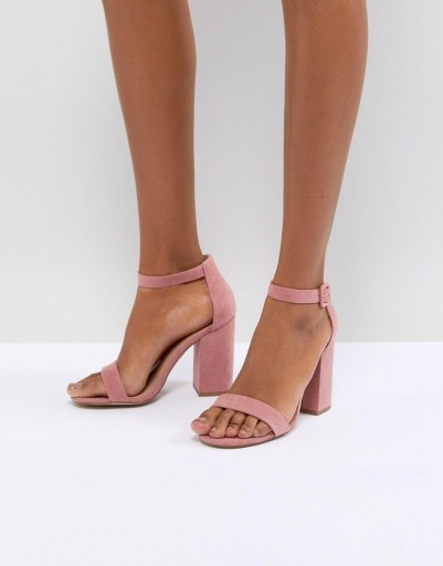 New Look Różowe Sandały na Obcasie 38