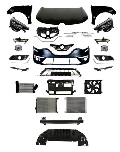 625007413R - MEGANE IV 16-20 ПЕРЕДНИЙ КАПОТ БАМПЕР РЕМЕНЬ КРЫЛО