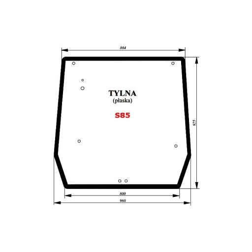 5089562 - Прозоре заднє скло New Holland TD / CASE JX