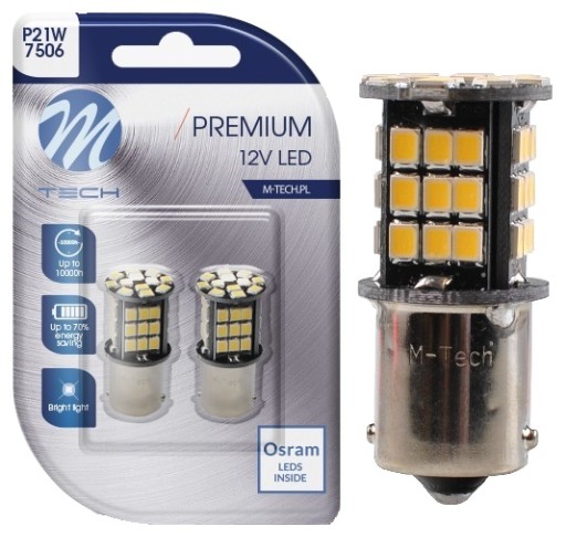 Купить ЛАМПОЧКА P21W OSRAM LED (СВІТЛОДІОД) 48XSMD2835 БІЛА CANBUS .