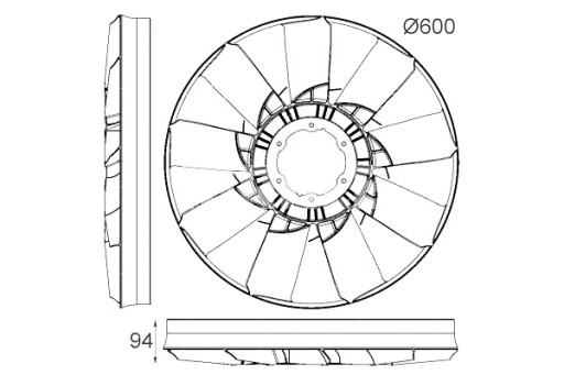 AL160126 AL155894 - MAHLE ВЕНТИЛЯТОР JOHN DEERE 6000 7000 900
