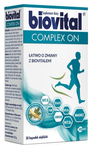 Biovital Complex On 30 kapsúl sada vitamínov a minerálov pre pánov