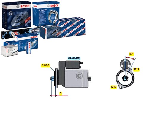 BOS0 986 - Стартер bosch 1125053 1125054 drt1220 cs1392