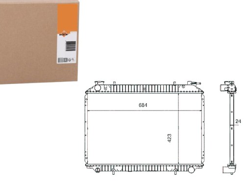 NRF519534/RS7 - РАДІАТОР ДВИГУНА NRF NRF, 519534