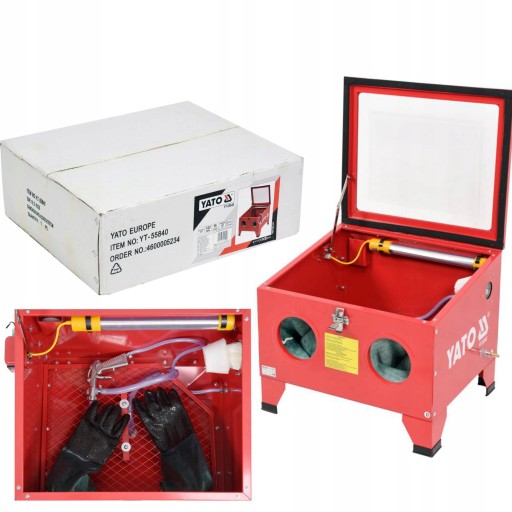 ПЕСКОСТРОЙНАЯ МАШИНА YATO С КАБИНОЙ, 90 Л, СТРУЙНАЯ СТРУЙНАЯ МАШИНА