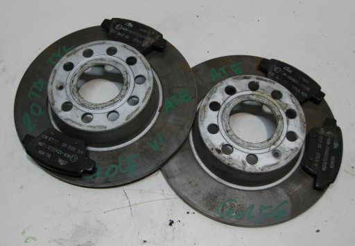 VW GOLF VI KOMBI 11R 2.0TDI disc brake + plates 8MM rear part ATE KOMPLET