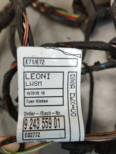 BMW X6 E71 svazek dveře levá záď 9243559