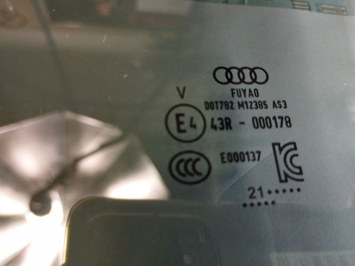 Audi A6 Allroad C8 2021 window left rear part door 4K9845205A