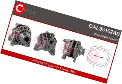 Генератор 12в 110а - casco cal35102as