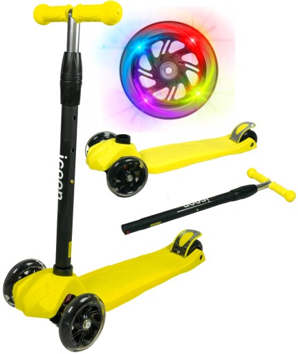 Самокат триколісний Icoon 52245886 Жовтий