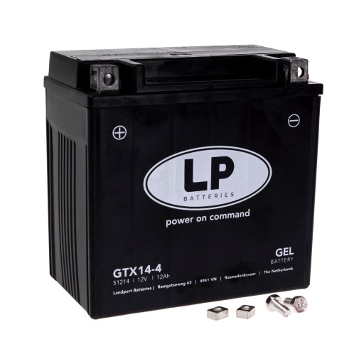 ГЕЛЕВИЙ АКУМУЛЯТОР ДЛЯ МОТОЦИКЛА LANDPORT GTX14-4