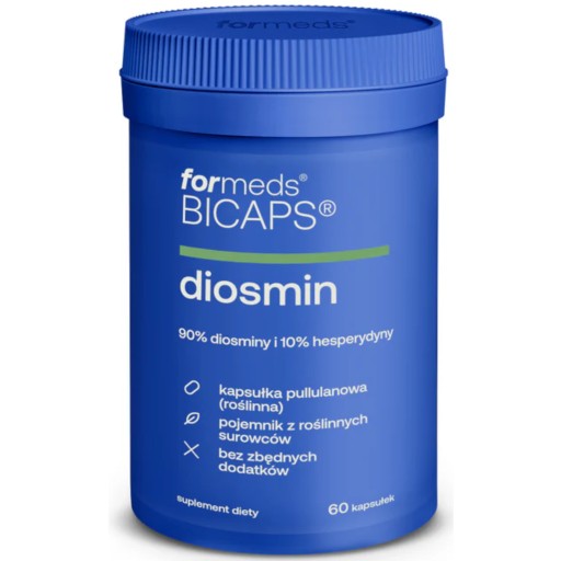Diosmina 450 mg Hesperedyna 50mg ForMeds Bicaps Diosmin 60 kapsułek Ból Nóg