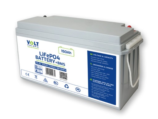 Аккумулятор lifepo4 24 в 150 ач 25,6 в 150 а, необслуживаемый для лодки-кемпера