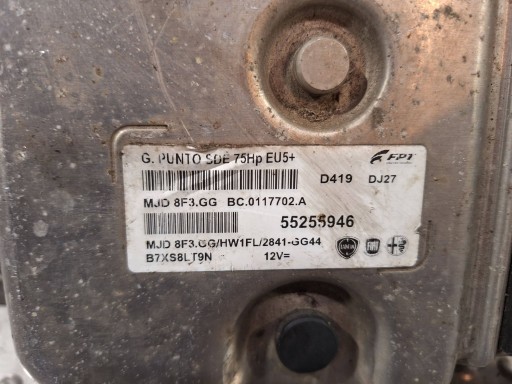 computer 55255946 BC.0117702.A MJD8F3.GG FIAT PUNTO EVO 1.3 MJET