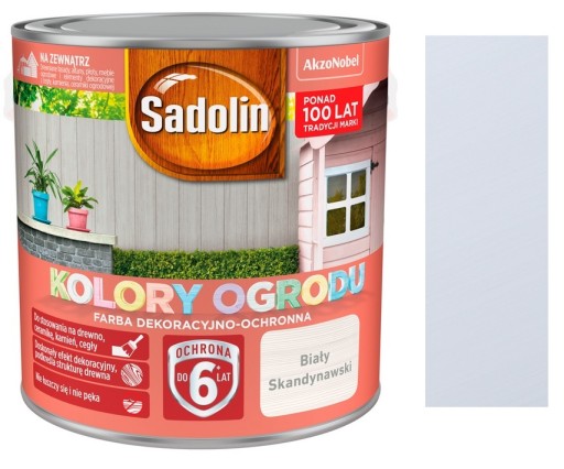 SADOLIN FARBY ZÁHRADY BIELA ŠKANDINÁVSKA 2.5L