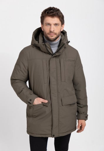 MĘSKA KURTKA ZIMOWA WODOODPORNA BRĄZOWA VOLCANO J-HEROS XL