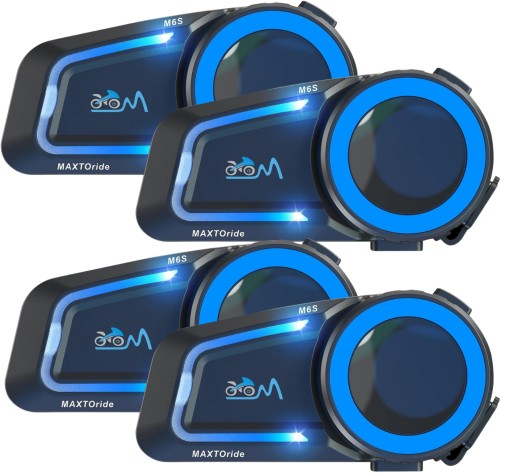 Система внутренней связи для мотоцикла MaxTo M6S MESH для 8 мотоциклистов DUAL CORE RU