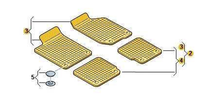 Дел. резинка плюс н. поло 2018-> 2g1061550041 vw oe