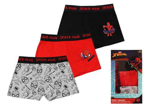 SPIDERMAN MARVEL BOXERKY PRE DIEŤA CHLAPČENSKÉ NOHAVIČKY 3-PACK 3/4ROKOV 104 CM