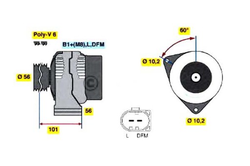 0 986 - Генератор [bosch] для автомобіля
